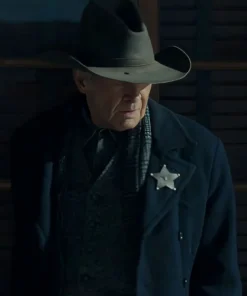 1923 S02 Harrison Ford Jacob Dutton Black Coat