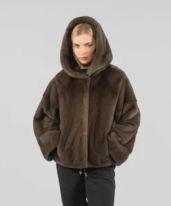Full Pelts Brown Fur Jacket