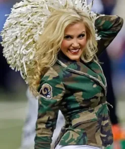 Los Angeles Rams Cheerleaders Camouflage Cotton Coat